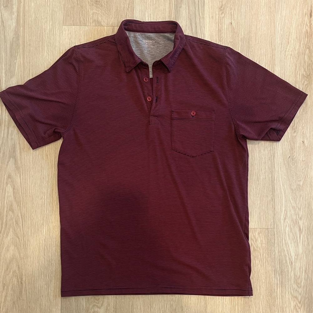 Toad&Co Burgundy Polo Shirt for Men